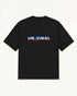 Scan UN_VIRAL tee in black with RGB chromatic scan logotype — front
