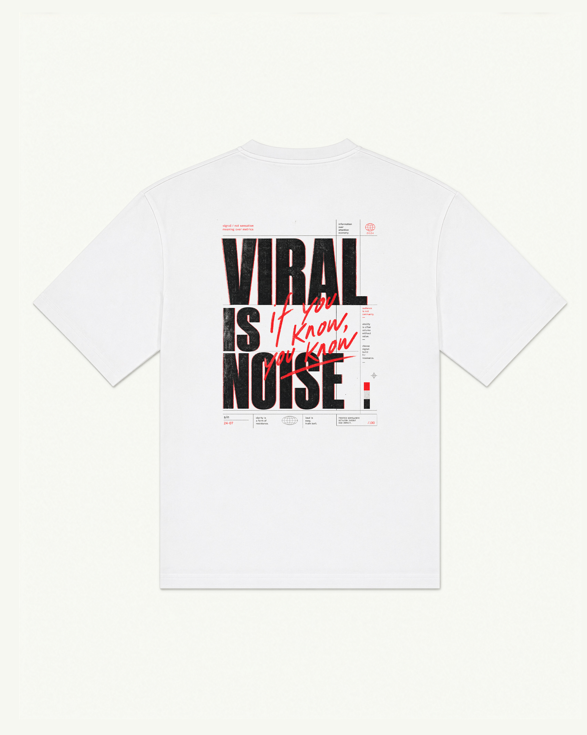 You Know tee in white — front