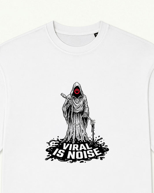 Kill Switch white tee, hooded reaper graphic — back