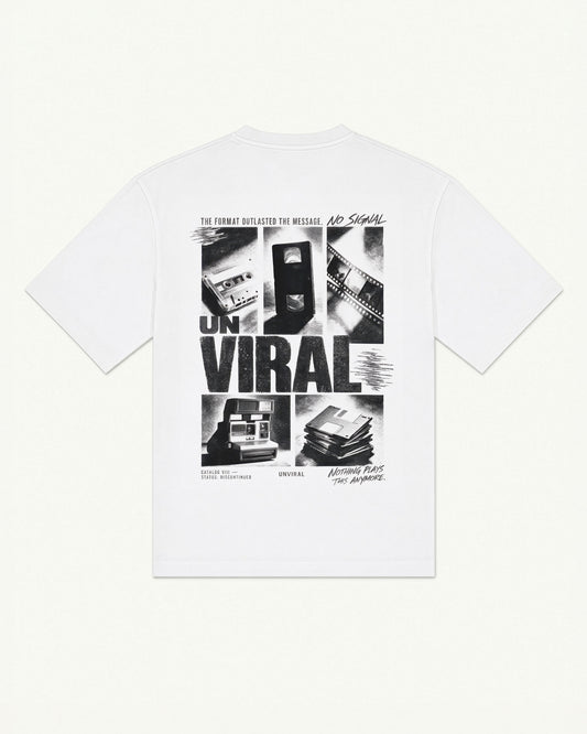 Analog black oversized tee, collage graphic detail
