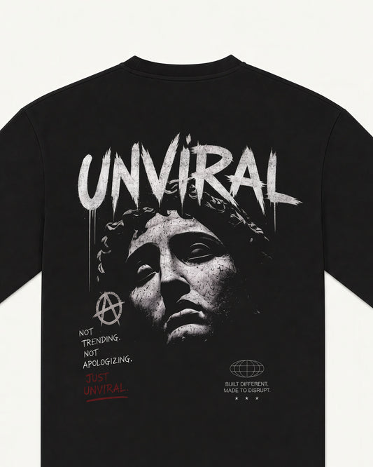 Made to Disrupt black oversized tee, back print detail