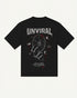 Vanity Broken tee in black with cracked mirror and weeping eyes gothic graphic, back