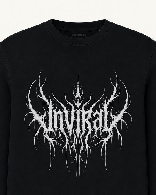 Rootbound UNVIRAL black sweatshirt, back